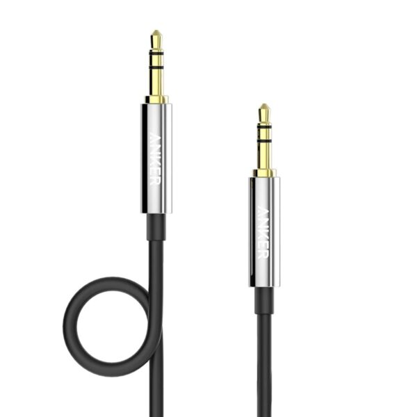 Anker 3.5mm Premium Auxiliary Audio Cable (4ft / 1.2m)  (Black) A7123H12