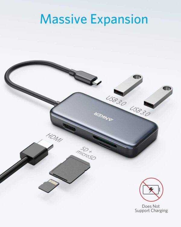 Anker Premuim 5-in-1 USB-C Hub  B2B – UN (excluded CN, Europe) Gray Iteration 1 A8334HA1