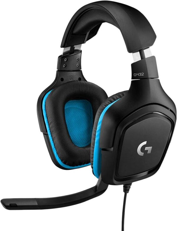 Logitech G432 Wired Gaming Headphone, 7.1 Surround Sound