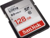 SanDisk Ultra 128GB SDXC UHS-I Memory Card up to 80MB/s (SDSDUNC-128G-GN6IN), Black