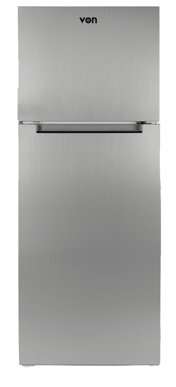 Von 251L Double Door Fridge  – Silver VART-36NHS