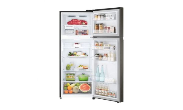 LG DoubleDoor Fridge No Frost 395L Black Steel